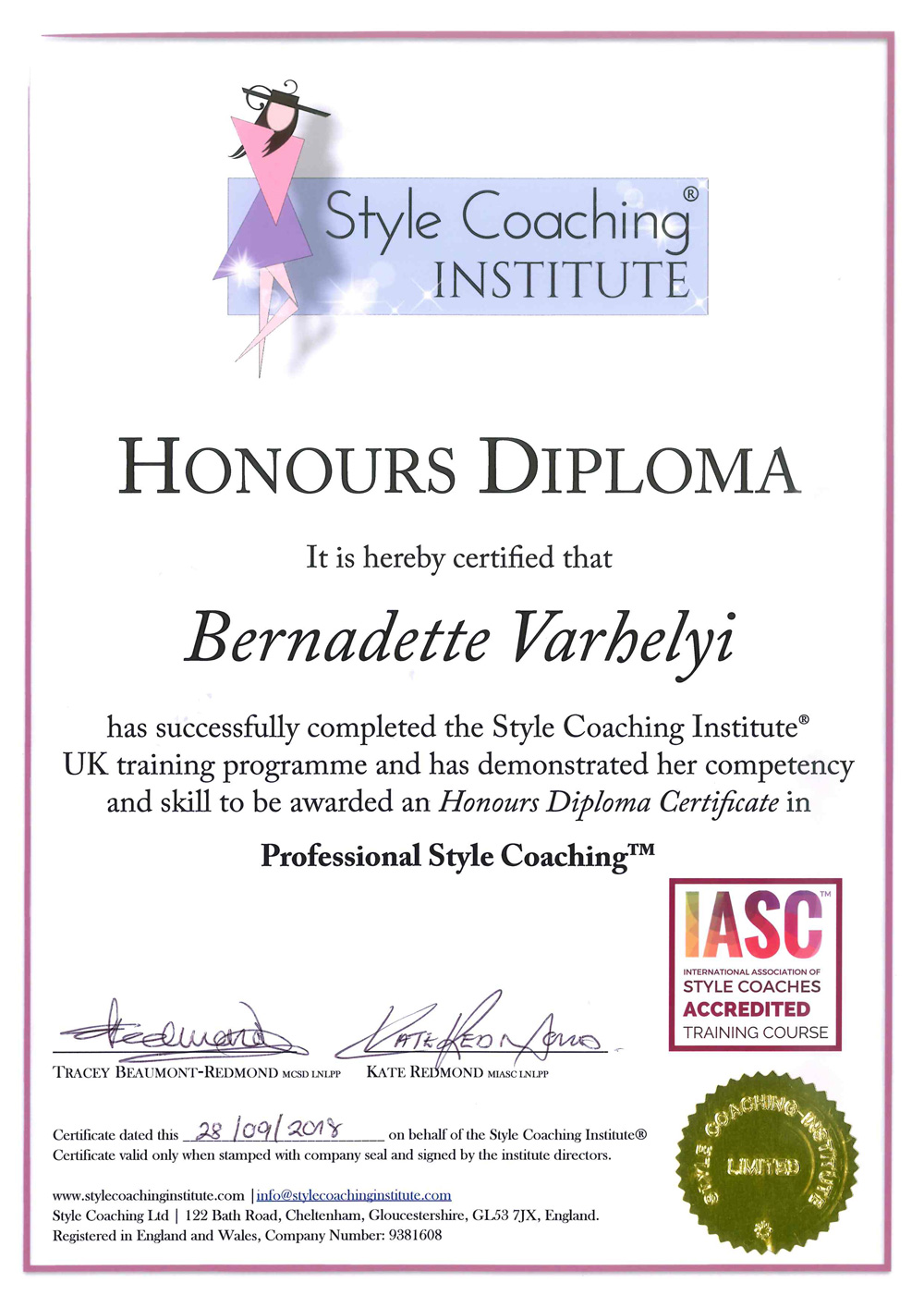 Style Coaching Institute Diploma